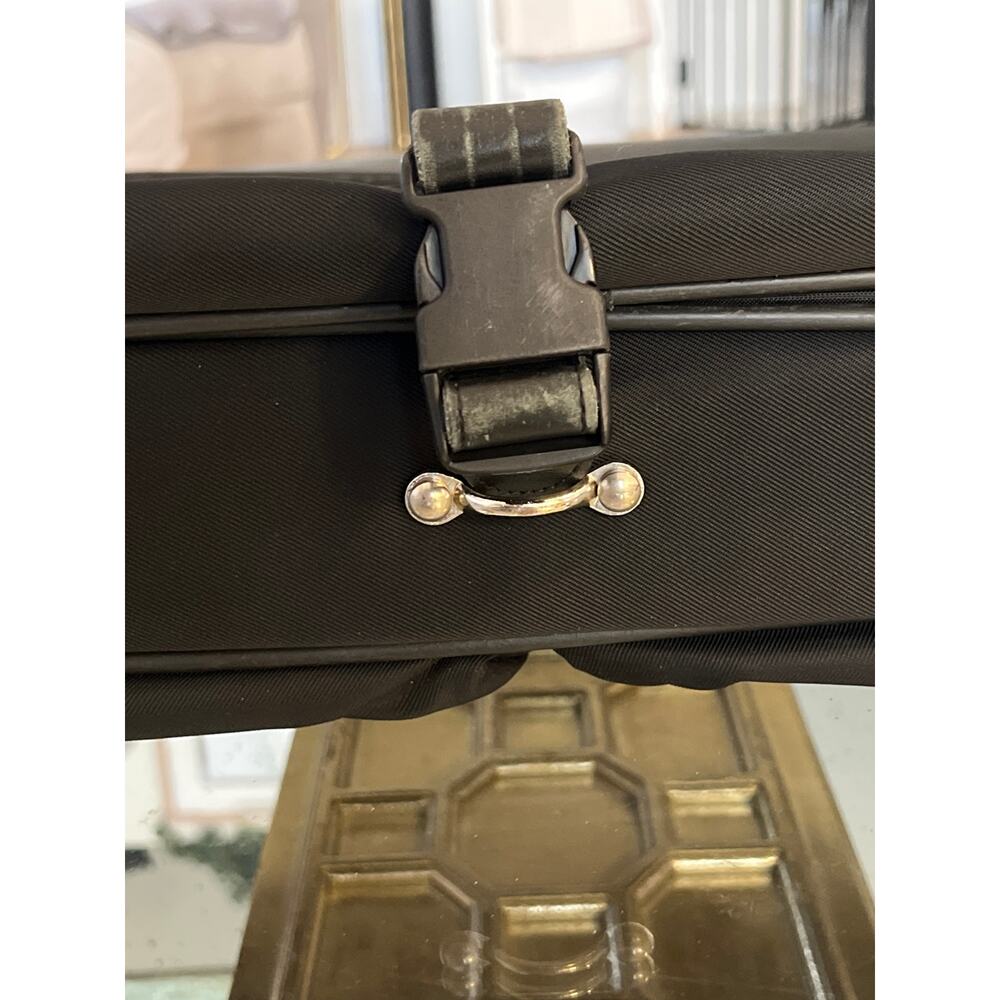 RARE Vintage Coach Garmet Bag Leather Trim Lots of Pockets - Picture 4 of 16